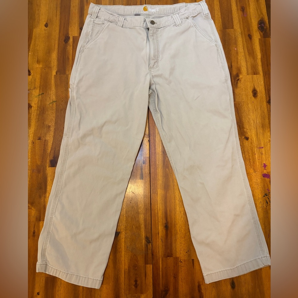 Carhartt Men's Straight-Leg Chinos in Light Khaki